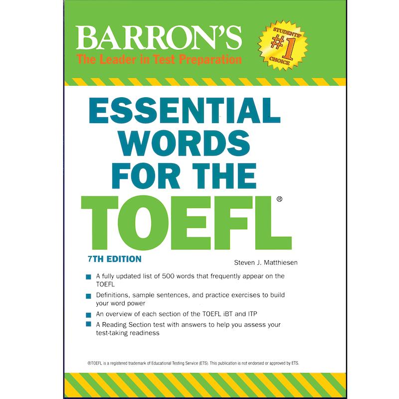 کتاب Barrons Essential Words for The Toefl 7th اثر Steven J. Matthiesen انتشارات هدف نوین