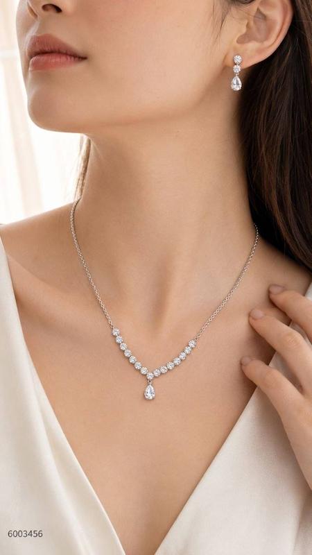 نیم ست ظریف طرح نقره ژوپینگ 6003456