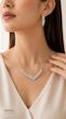 نیم ست کلاسیک نگین دار طرح نقره ژوپینگ 6003466