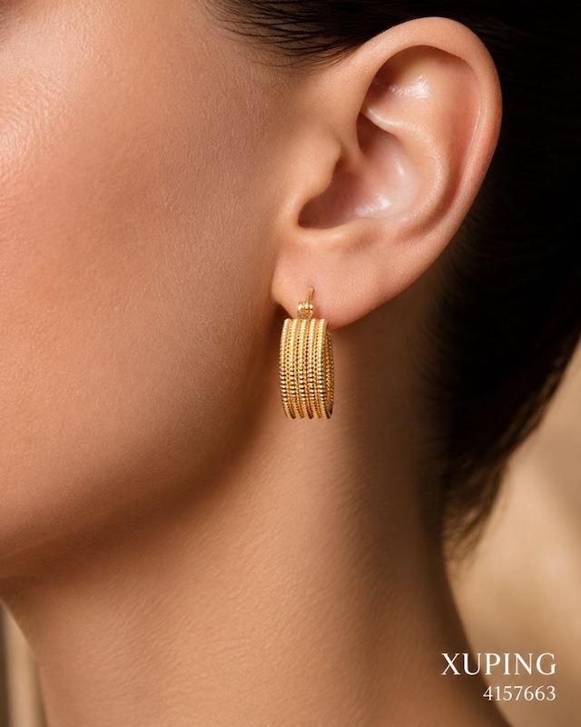 گوشواره حلقه ای بافتی ژوپینگ | 4157663