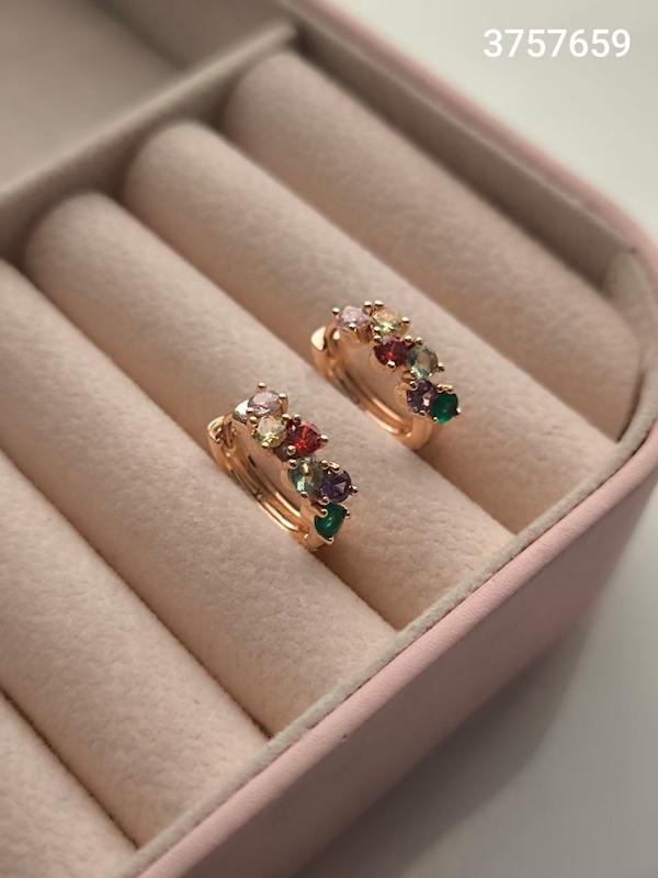گوشواره حلقه ای رنگارنگ ژوپینگ | 3757659