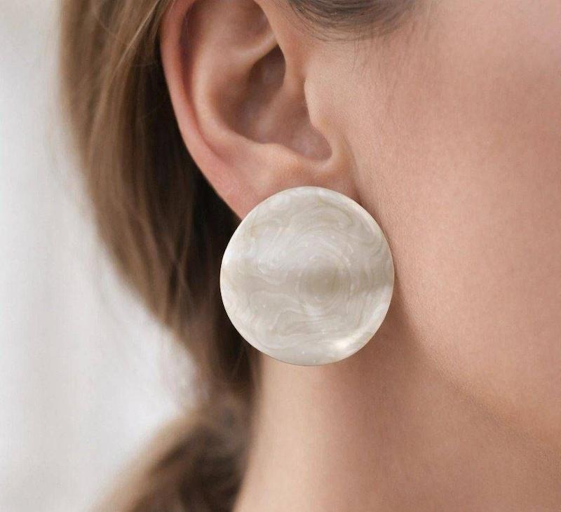 گوشواره مواج (بافت مرمری) ژوپینگ | 3502540