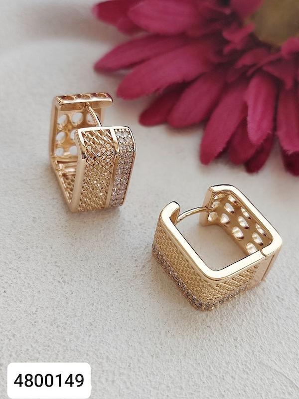 گوشواره مکعب دو رنگ ژوپینگ | 4800149