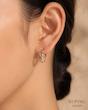 گوشواره کریستال دار ژوپینگ (طرح طلا) | 2302509