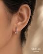 گوشواره حلقه ای مواج (طرح طلا) | 3207644