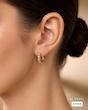 گوشواره حلقه ای کریستال دار ژوپینگ | 3107642