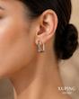 گوشواره مربعی نگین دار ژوپینگ | 2957636