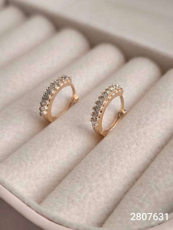 گوشواره حلقه ای نگین دار ژوپینگ | 2807631