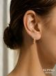 گوشواره حلقه‌ای با نگین های رنگی ژوپینگ | 2507620