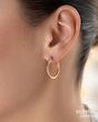 گوشواره حلقه‌ای ساده ژوپینگ | 2507618