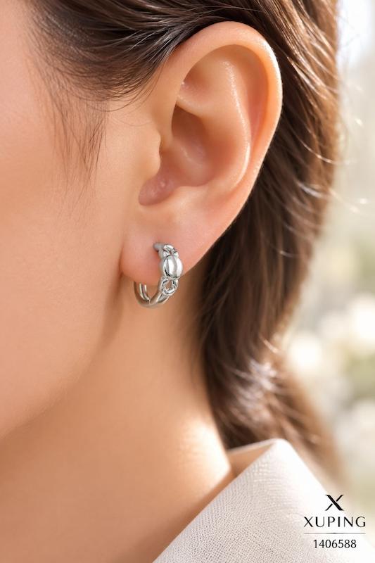 گوشواره حلقه ای طرح نقره ژوپینگ | 1406588
