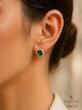 گوشواره جواهری سنگ سبز ژوپینگ | 2206570