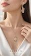 نیم ست جواهری دفرمه پترن دار ژوپینگ (طرح طلا، بدون زنجیر) | 6902372