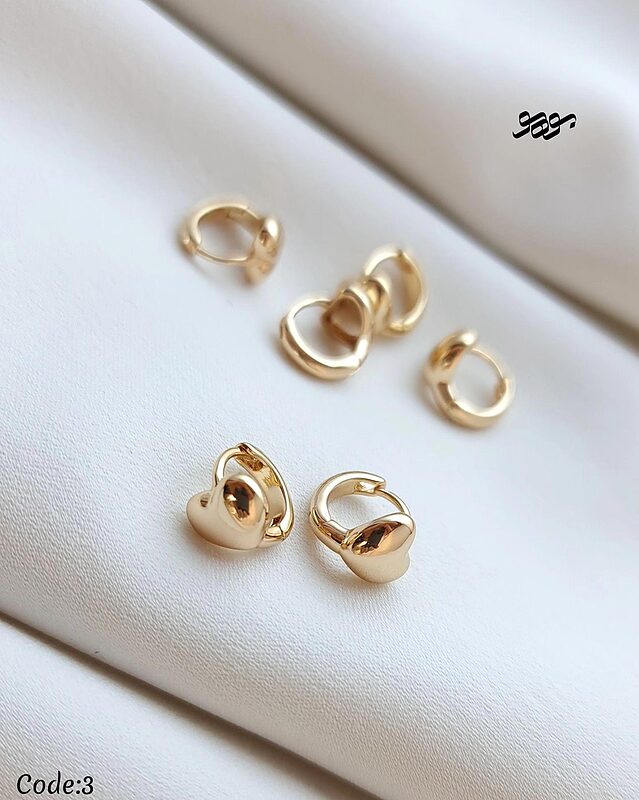گوشواره حلقه ای قلبی