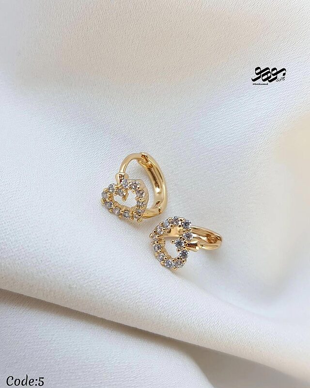 گوشواره حلقه ای قلبی