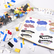 عکس از قطعات و نقشه لگو میکرو بلاک bricks مدل گوفی