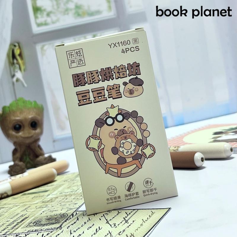 عکس از بسته 4 عددی روان نویس گریپ دار طرح کاپی بارا