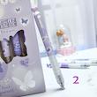 نمایی نزدیک از طرح 2 روان نویس فانتزی طرح پروانه مدل Purple Dream