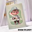 دفتر نقاشی 60 برگ پالت طرح Alex با جلد سبز روشن و تصویر پسر کارتونی با کلاه و چوب بیسبال