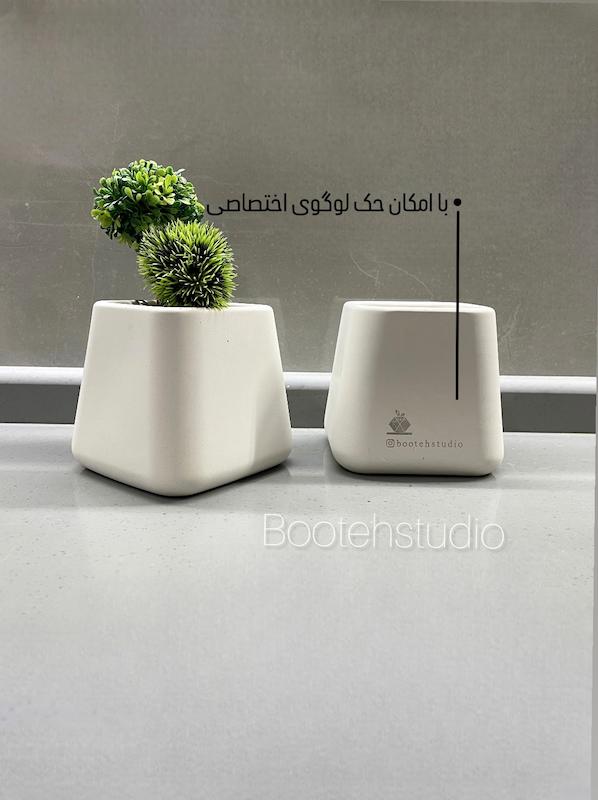 گلدان-جامدادی بتنی کیوب 
