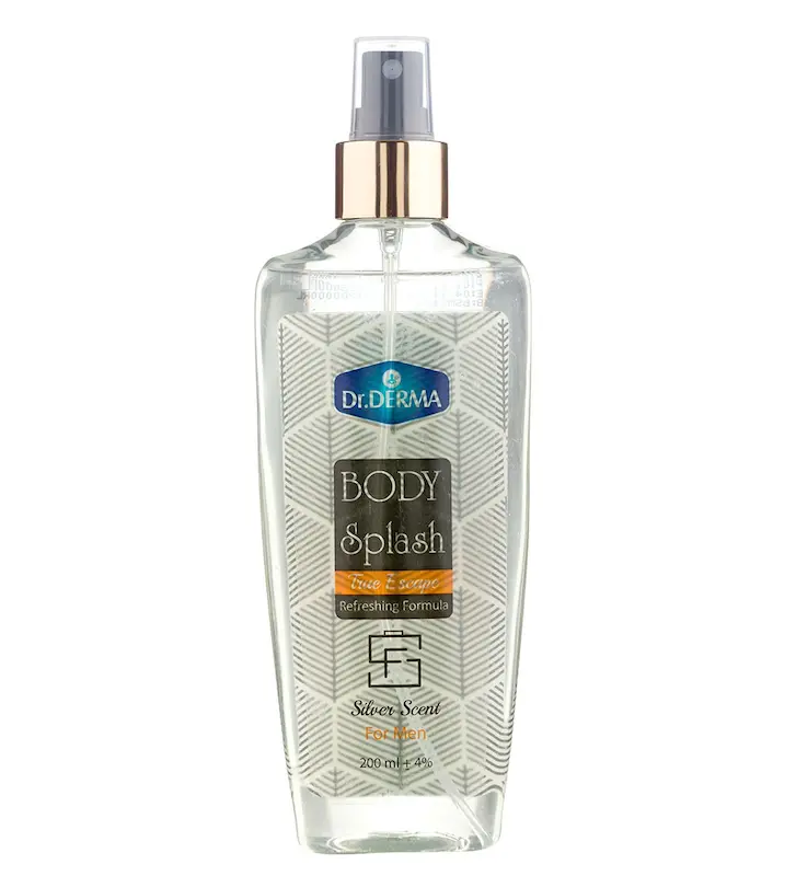 بادی اسپلش مردانه دکتر درما مدل Silver scent حجم 200 میلی لیتر