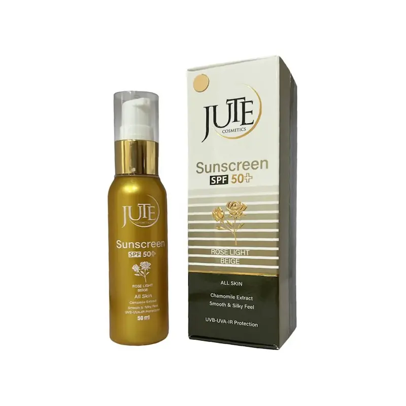 کرم ضد آفتاب پمپی رنگی SPF50 ژوت مناسب انواع پوست حجم 50 میلی لیتر