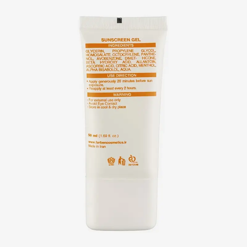 ژل ضد آفتاب فاربن SPF46 مناسب پوست چرب و جوش دار حجم 50 میلی لیتر