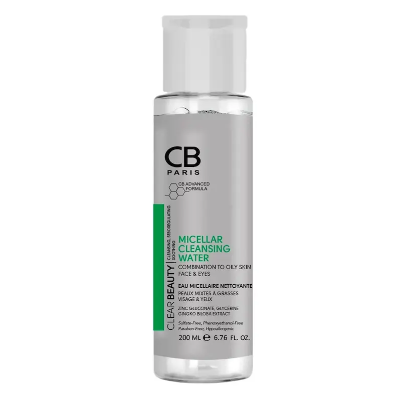 محلول پاک‌کننده میسلار پوست نرمال تا خشک سی بی پاریس، CB Paris Micellar Cleansing Water – Normal to Dry Skin، محلول تنظيف ميسلر للبشرة العادية والجافة سي بي باريس