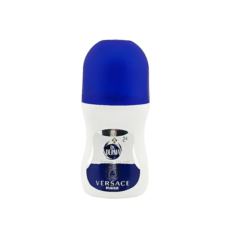 دئودورانت رولی مردانه دکتر درما مدل Versace Dylan Blue حجم 50میلی لیتر