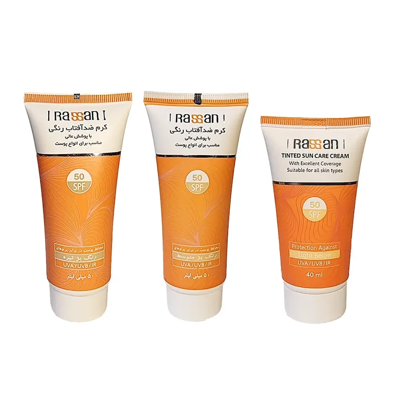 ضد آفتاب رنگی راسن SPF50 مناسب انواع پوست