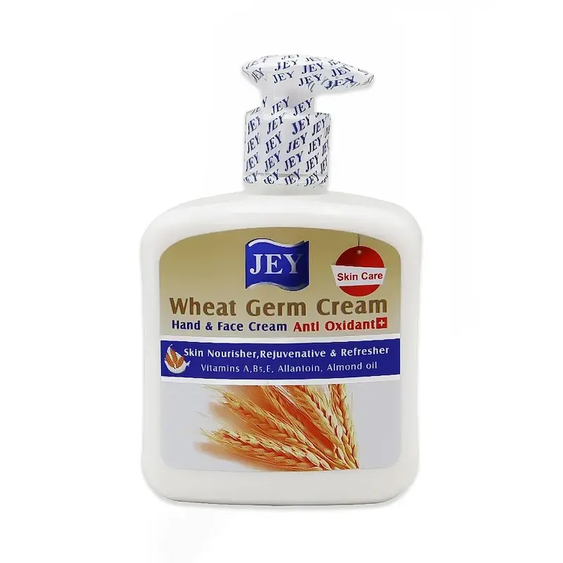 کرم پمپی مرطوب‌ کننده دست و صورت جی مدل Wheat Germ حجم 450 میلی‌لیتر