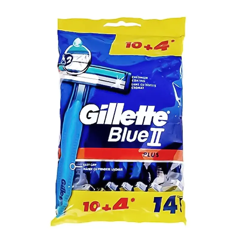 خودتراش 2 تیغه 14 عددی Blue 2 Plus ژیلت