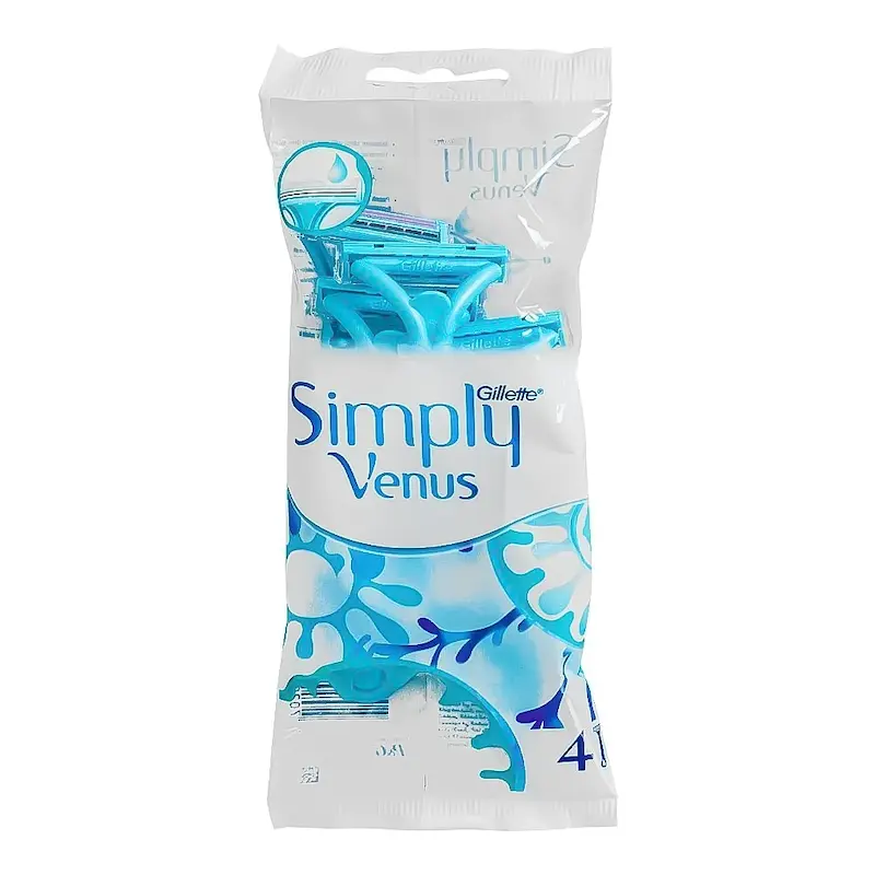 خود تراش ژیلت بانوان مدل Simply Venus بسته 4 عددی