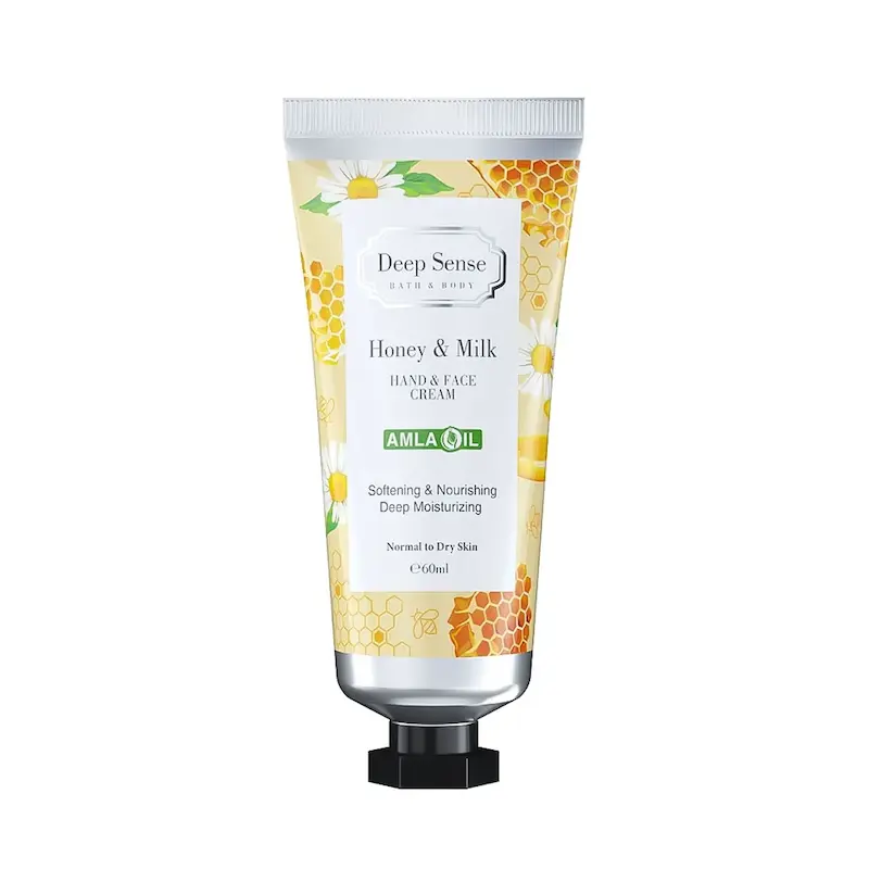 کرم مرطوب‌کننده شیر و عسل دیپ سنس حجم 60 میلی‌لیتر, Deep Sense Milk & Honey Moisturizing Cream 60ml, كريم ترطيب ديب سينس بالحليب والعسل 60 مل