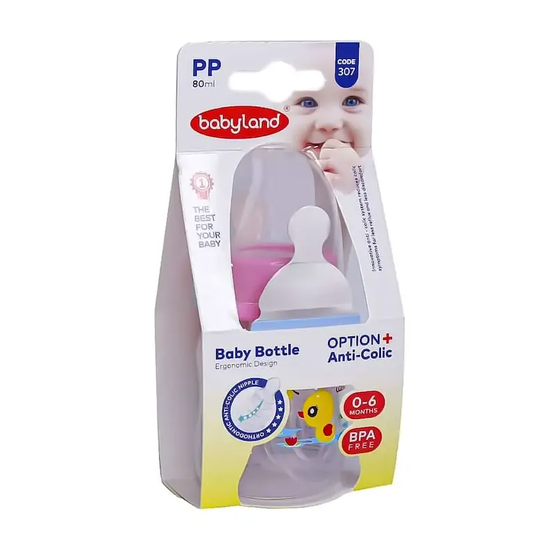 شیشه شیر کلاسیک ارتودنسی آویز 80 میل بیبی لند کد 307
