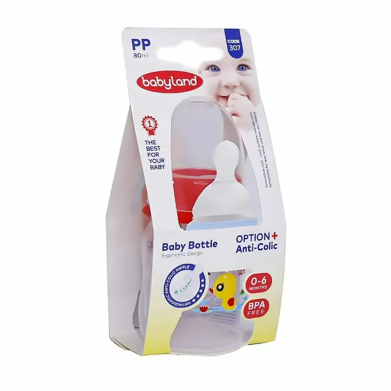 شیشه شیر کلاسیک ارتودنسی آویز 80 میل بیبی لند کد 307