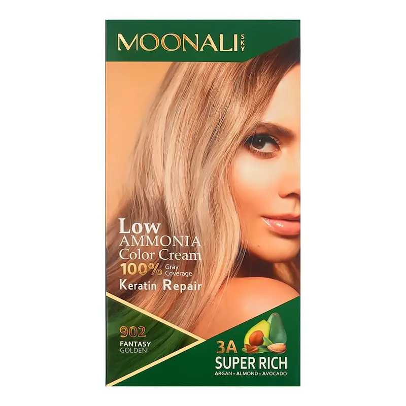 کیت رنگ موی شماره 902 مونالی اسکای – طلایی فانتزی حجم 100 میلی‌لیتر