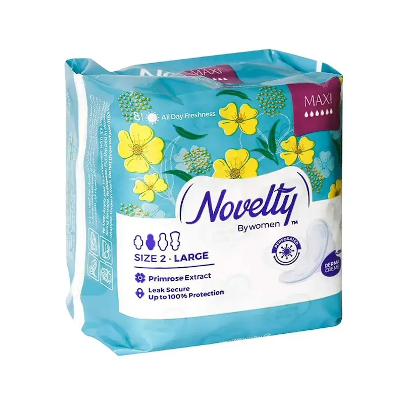 نوار بهداشتی مشبک ضخیم ناولتی با عصاره بنفشه مغربی ویژه روز 8 عددی