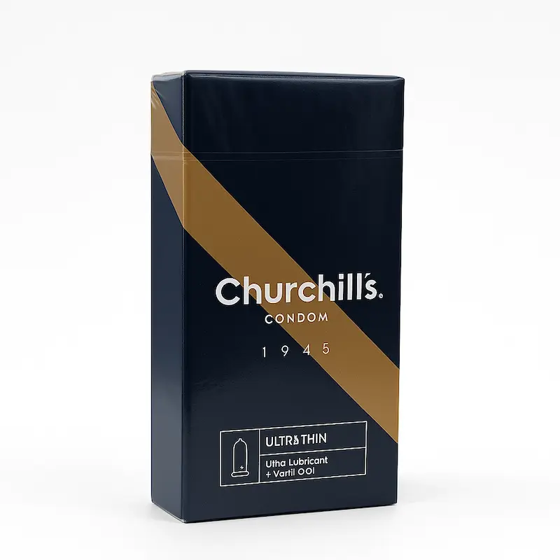 کاندوم بسیار نازک چرچیلز مدل Ultra Thin - بسته 12 عددی