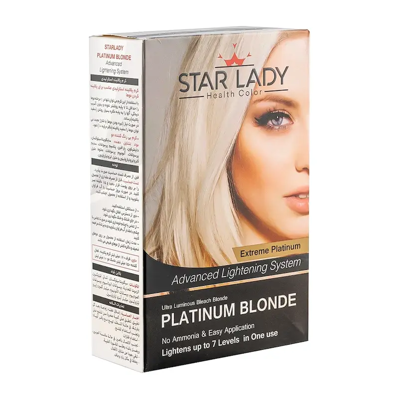 کرم پلاتینه رنگ مو استار لیدی حجم 120 میلی لیتر