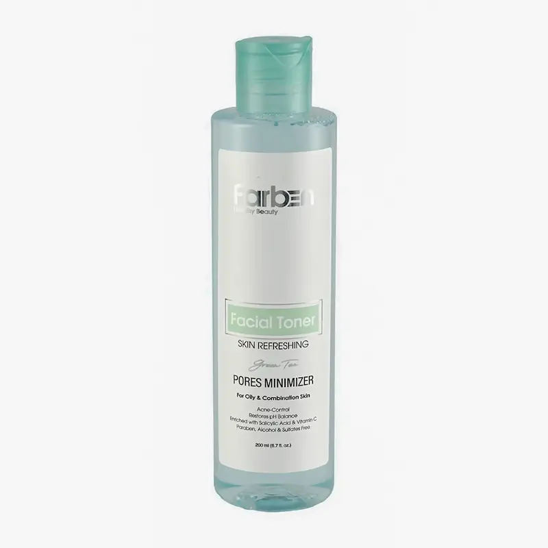 تونر پاک کننده فاربن حاوی عصاره چای سبز مناسب پوست های چرب و مستعد آکنه و مختلط حجم 200 میلی لیتر