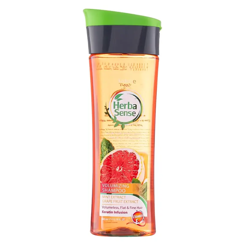 شامپو حجم دهنده مو هرباسنس آردن مناسب موی نازک و کم حجم حاوی گریپ فروت و نعنا حجم 300 میلی لیتر