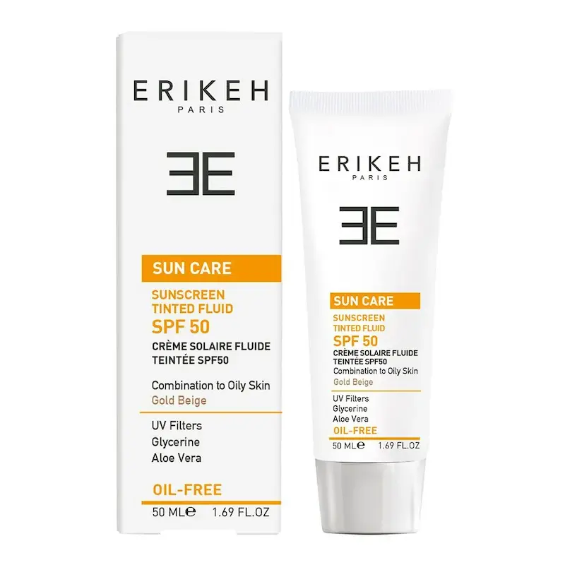 فلوئید ضد آفتاب پوست مختلط تا چرب اریکه دارای spf50 حجم 50 میلی لیتر 