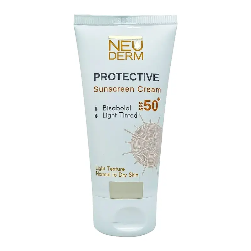 کرم ضد آفتاب رنگی نئودرم مدل Protective با SPF50 مناسب پوست نرمال و خشک حجم 50 میلی لیتر
