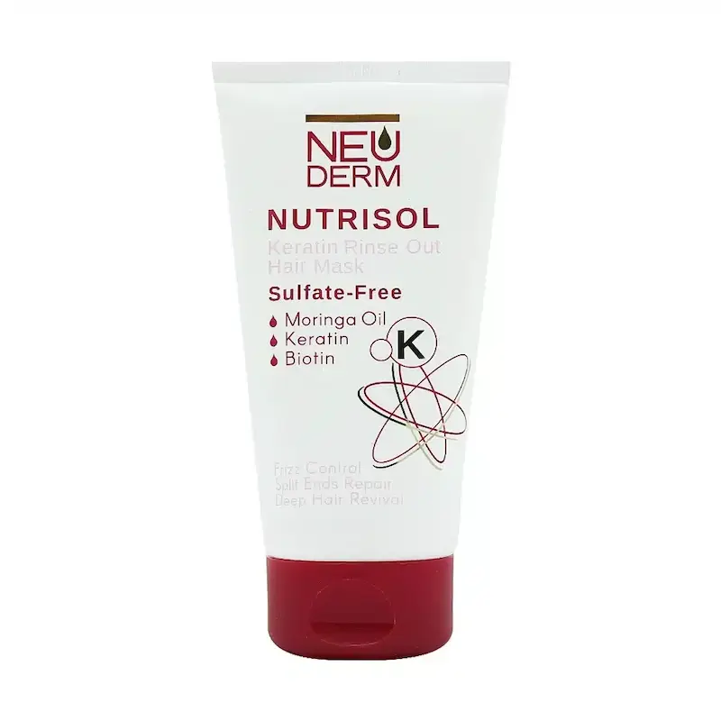 ماسک مو کراتینه نئودرم مدل Nutrisol فاقد سولفات مناسب انواع مو حجم 150 میلی لیتر