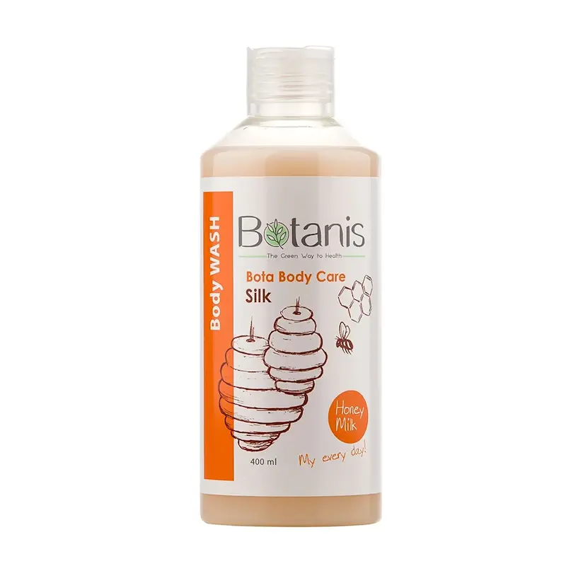 شامپو بدن کرمی silk بوتانیس حجم 400 میلی لیتر