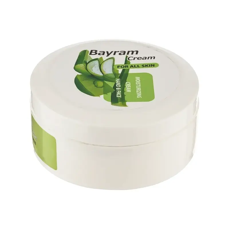 کرم مرطوب کننده دست و صورت بایرام مدل آلوئه ورا مناسب برای انواع پوست حجم 150 میلی لیتر