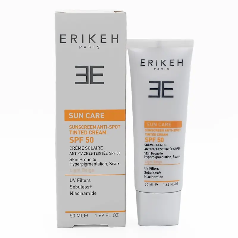 کرم ضد آفتاب ضد لک SPF50 بژ روشن اریکه حجم 50 میلی گرم