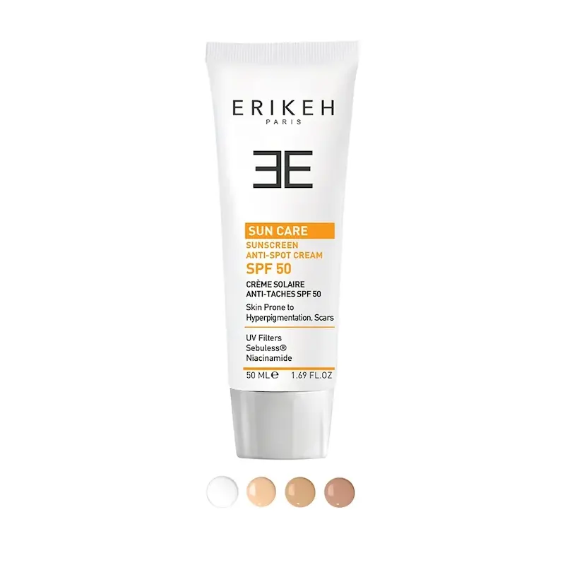 کرم ضد آفتاب ضد لک SPF50 بژ روشن اریکه حجم 50 میلی گرم