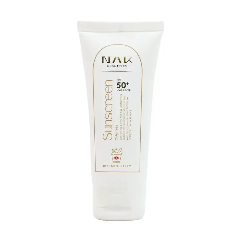 کرم ضد آفتاب بی رنگ مات ناک SPF50 مناسب پوست چرب و مختلط حجم 40 میلی لیتر